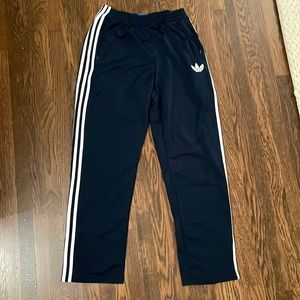 Men’s Adidas navy blue track pants, size large